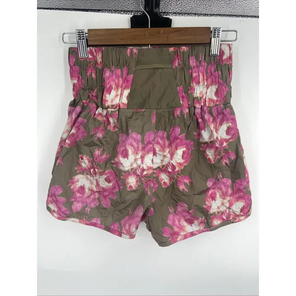 Free People FP Movement The Way Home Shorts Size S Military Rose Combo - Picture 3 of 7